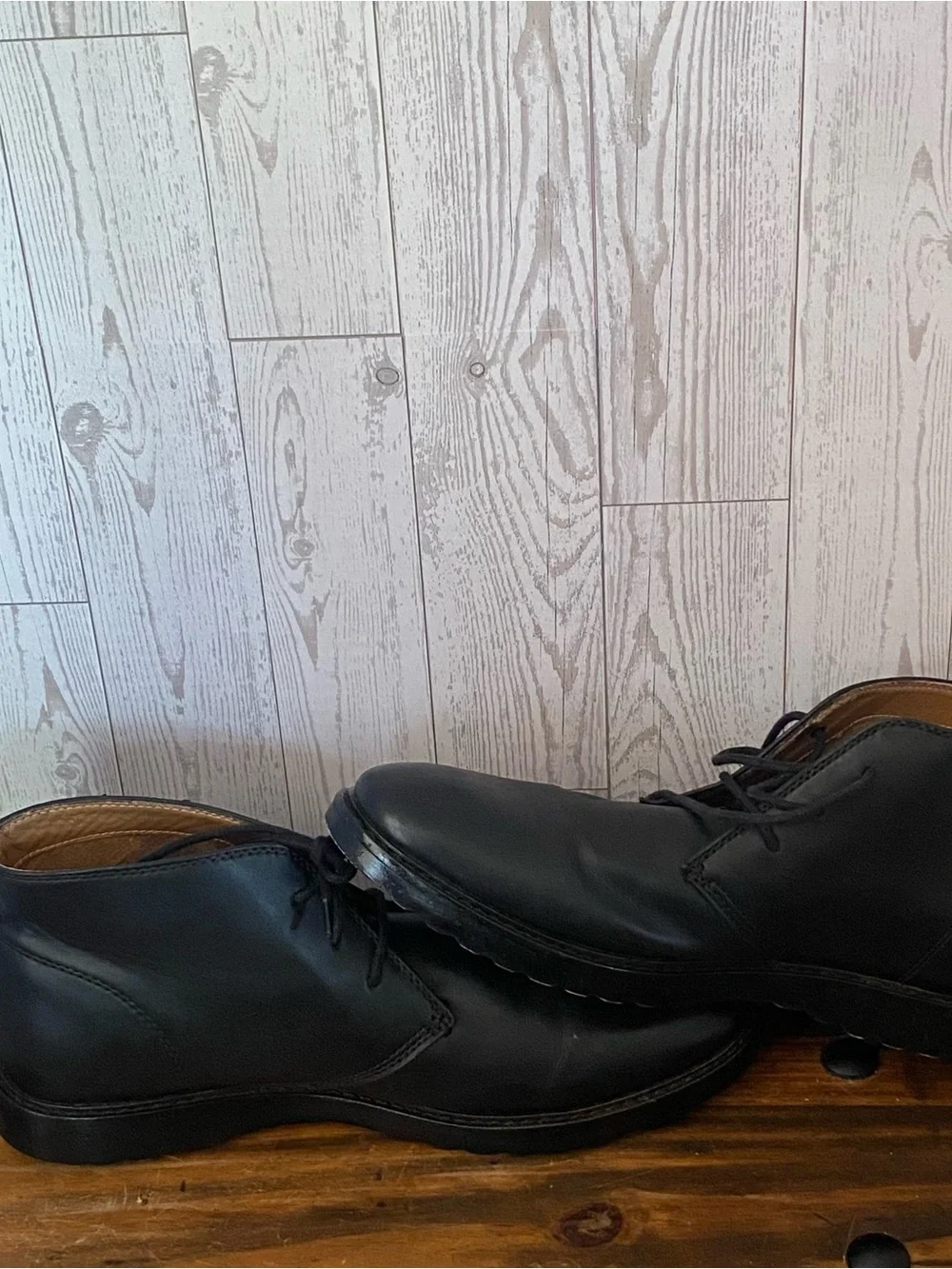 Aldo Black Leather Chukka Boots - Lace-Up Casual